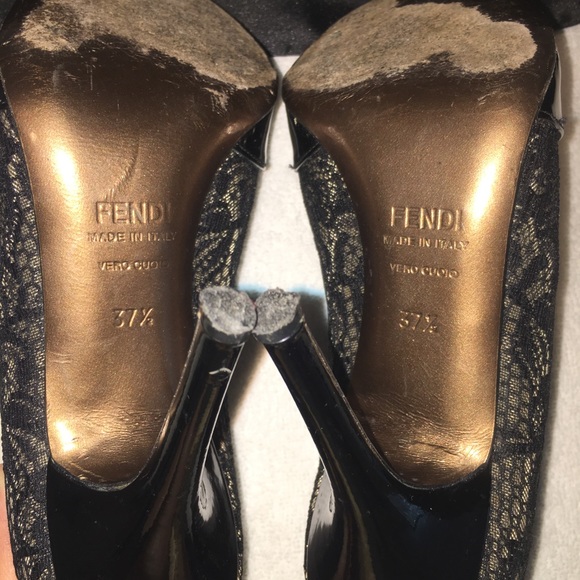FENDI BLACK PUMPS SIZE 37.5 - Picture 8 of 8